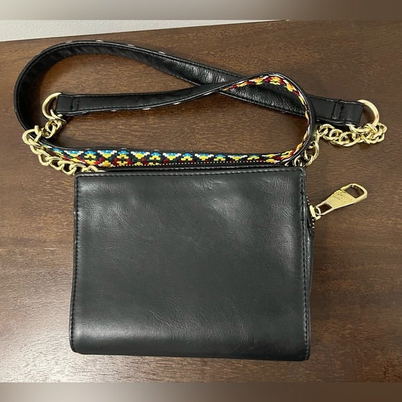Steve Madden Black Crossbody Bag with Multicolor Strap - Picture 7 of 14